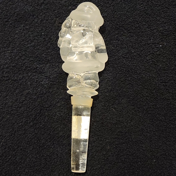 Holiday Themed 3 Piece Frosted Glass Bottle Stopper Set in Box - Picture 7 of 11